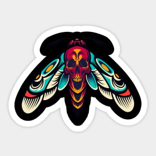 Butterfly Skull Modern Art Sticker